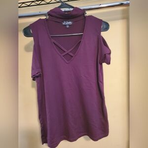 Women's Cold Shoulder Top, Size:M